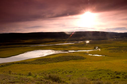 Yellowstone National Park Hayden Valley Sunrise